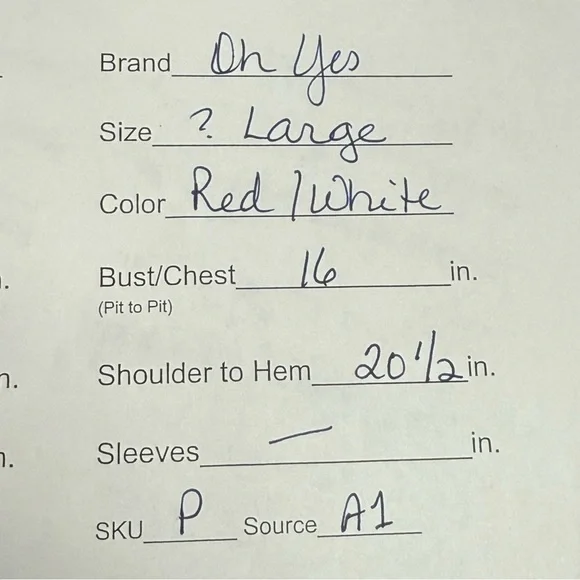 Red Lace-Up Back Military Vest Top w/ White Button Front Detail Large - Picture 9 of 9